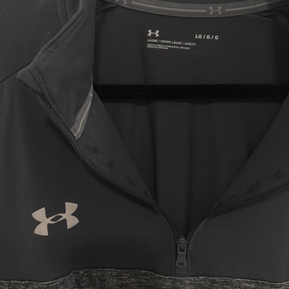 Under Armor Grey Lightweight short sleeve Quarter Zip - Picture 3 of 3